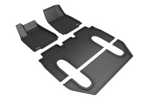 Tesla Model X Floor Mat Set - 3D MAXpider - Kagu - Black - `16-`21 Tesla Model X Floor Mat Set - 3D MAXpider - Kagu - Black - `16-`21